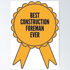 Best Foreman Ever Construction Hard Hat Sticker Vinyl Die Cut Sticker