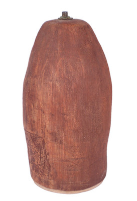 Unique Mid Century  Ceramic Lamp Base With Textured Brown Finish