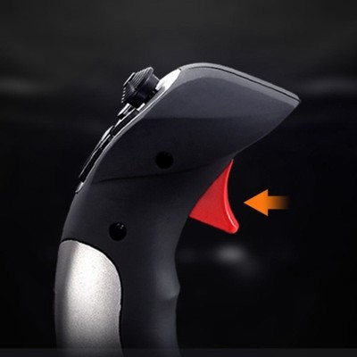 Für PC-kompatibler Joystick für Flugsimulatoren schwarz ABS 22,5x19x25cm