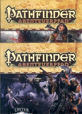 Pathfinder Abenteuerpfad Unter Piraten Teil 5 und 6 (Ulisses), 2 Abenteuerbände