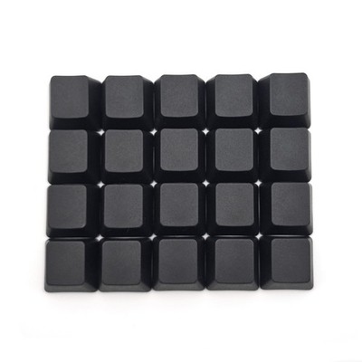 OEM Profile Blank Black Keycaps PBT Material 1U R4 Keycap MX Switches 20PCS