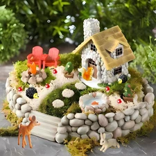 Fairy Garden Accessories 28 Pcs Miniature Forest Kit Tiny Resin Animal Figurines