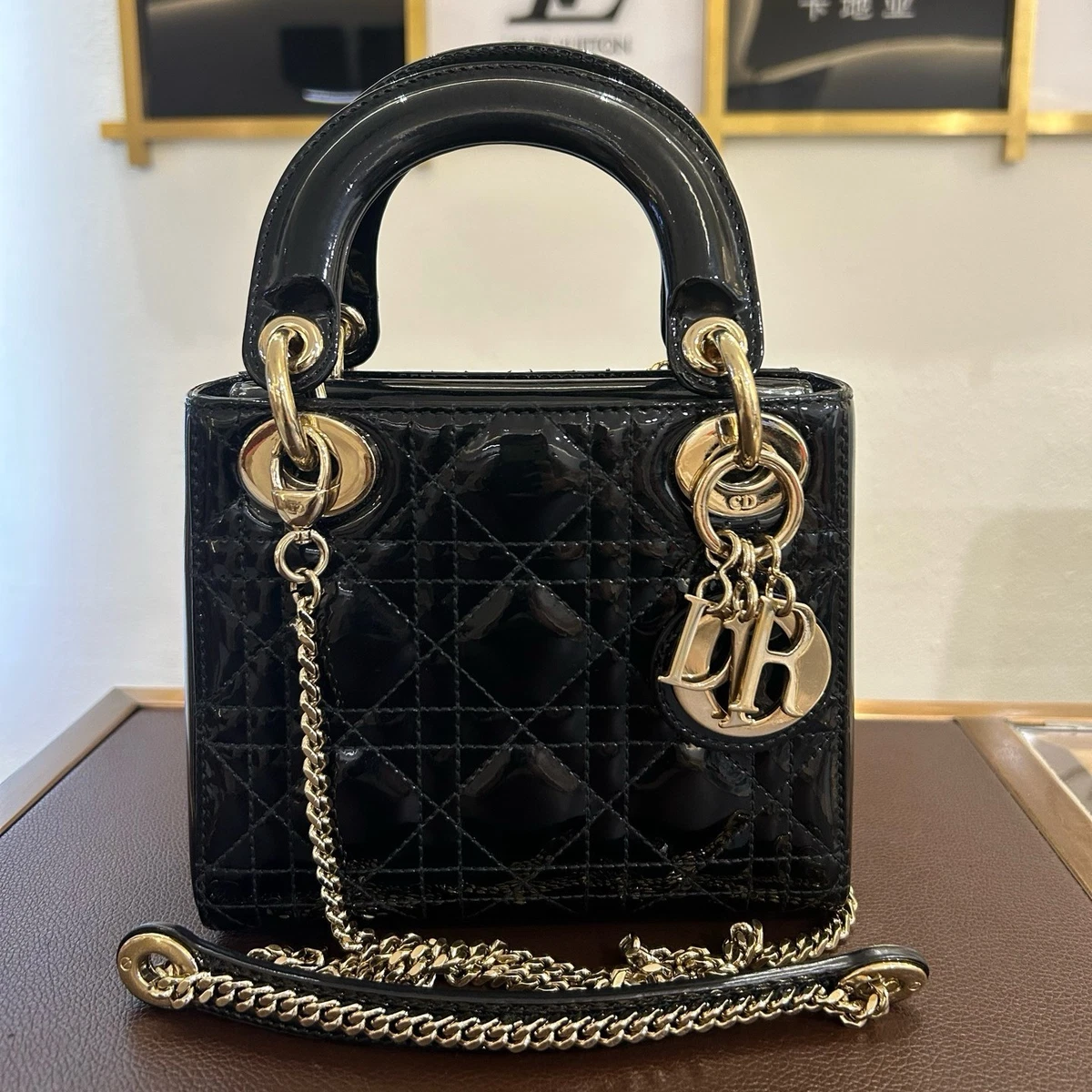 Dior Lady Leather Exterior Mini Bags & Handbags for Women for sale