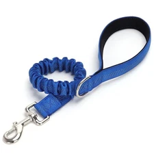 2ft Bungee Dog Leash Highly Reflective Nylon Short Traffic Lead for Dogs