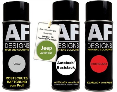 Spraydose Set für Jeep AU109GGS Snakeskin Green Perl Autolack Klarlack Grundieru
