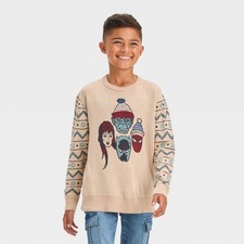 Disney 100 Marvel Boys Sweater X-Small Size Beige Long Sleeve Holiday Pullover