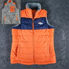 Denver Broncos Reversible Vest NFL Football G-III Apparel Women's Small Orange