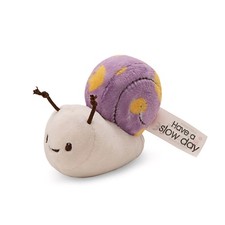 Nici, lila Schnecke mit Botschaft "Have a slow day", ca 9 cm
