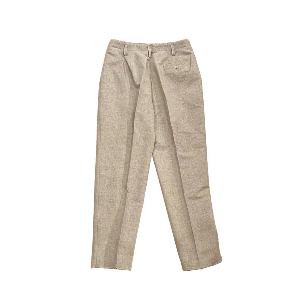 Vintage Liz Sport High Rise Pleated Neutral/Beige Linen Blend Trousers/Pants 14 - Image 2 of 4