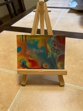 ACEO Original Mixed Media Painting Art Card ATC Lowbrow Abstract 43