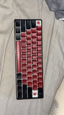 Snpurdiri Mechanical Keyboard 60% Black/White with Red Switches