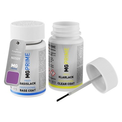 Autolack Lackstift Set für Freightliner N0509 Purple Basislack Klarlack je 50ml
