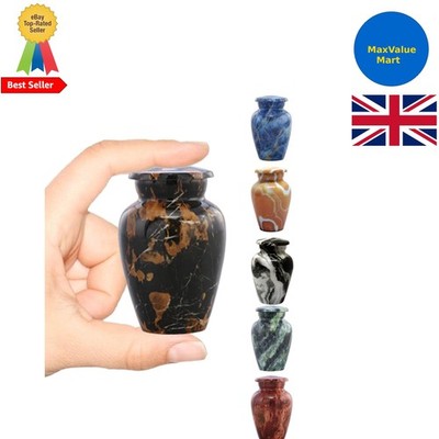 Dynasty Schwarz Marmor Finish Metall Andenken Mini Einäscherung Urne für Mensch oder Pe...