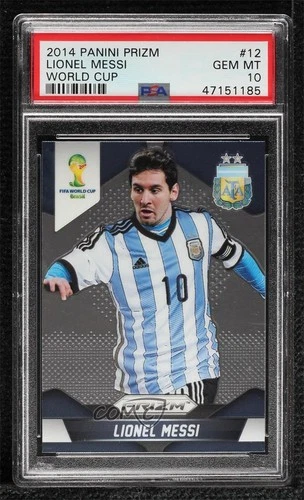 2014 Panini Prizm World Cup Lionel Messi #12 PSA 10 GEM MT
