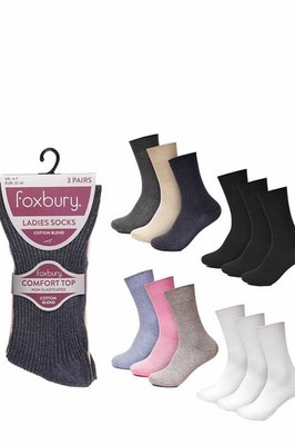 Damen Frauen 6er Pack Soft Top Socken von