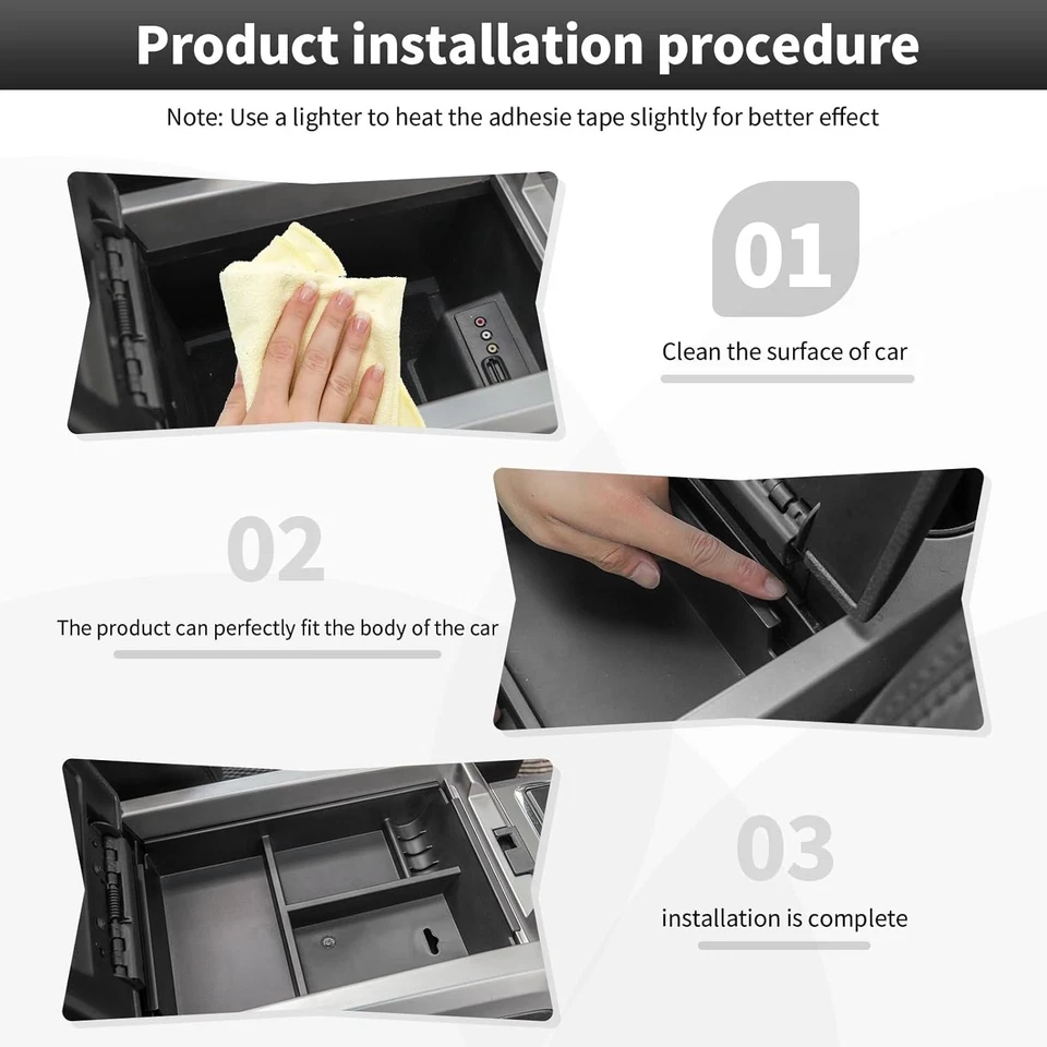 Center Console Organizer Tray Suitable For Ford F150 2009-2014 Accessories - Imagem 4 de 4