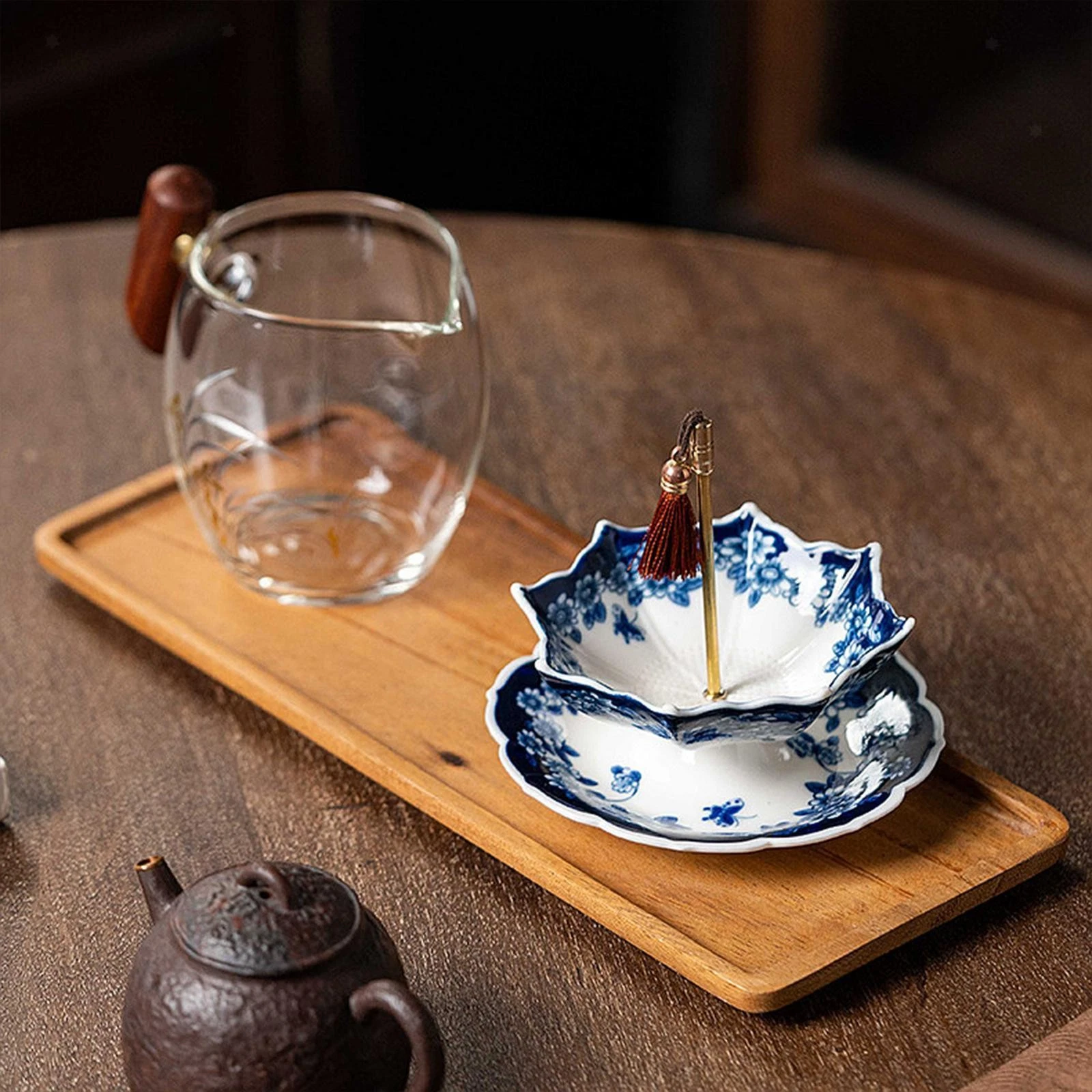 Porcelain Ceramic Tea Strainer Kung Fu Tea Filter Essential Tool Umbrella Shape