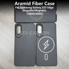 Magnetic Case For Samsung Galaxy S25 Edge Magnetic Aramid Carbon Fiber Cover