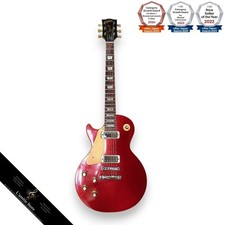 Gibson 1975 Les Paul Deluxe Red Sparkle LeftHand Electric Guitar with Original