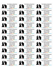 60 Custom Wedding Return Address Labels Bride  Groom Silhouette Personalized