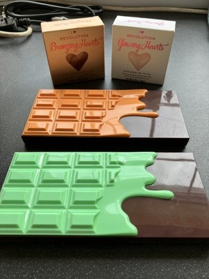 NEU UND VERPACKT Revolution I Heart Lidschatten Mint & Orange Chocolate Bronzer Highlighter