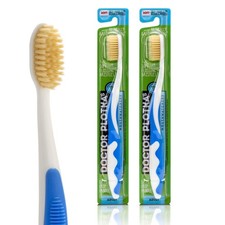 MOUTHWATCHERS Soft Flossing Manual Toothbrush for 1 Count Pack of 2 , Blue
