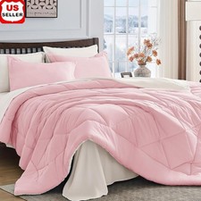 Luxury Soft Microfiber 7-Piece Comforter Set W/ Fitted Flat Sheets Pillowcases