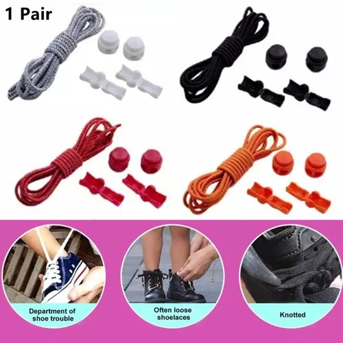Image showcasing Time saving Quick Release Laces for Kids and Adults No More Tripping ...
