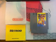 Metroid Yellow Label Variant NES Cartridge With Manual
