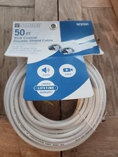 Utilitech 50-ft Rg6 White Coaxial Cable  - Lot of 4