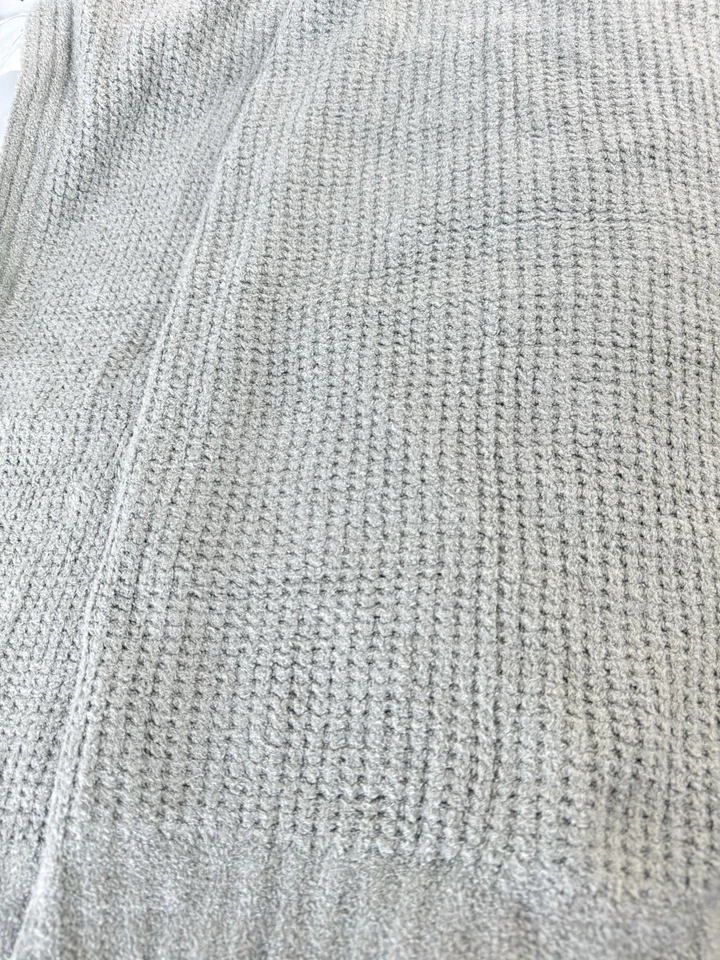 NUEVO $70 Barefoot Dreams Acozychic Waffle Tejido Recepción Manta Cascada Verde Foto 3 de 4