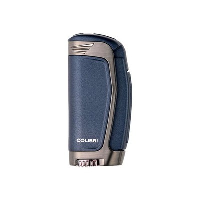 Colibri 3-Flammen Jet-Feuerzeug E3 Navy / gunmetal - unbefüllt