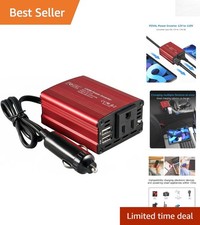 150W Car Power Inverter with Dual USB Charger - Compact Portable Design