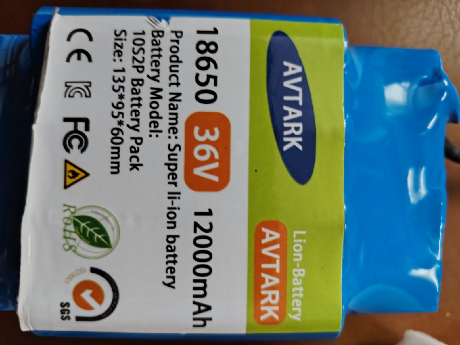Batterie 36V 12000mAh AVTARK 10S2P Élimine les Pannes d'Autonomie en Trottinette