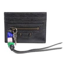 BALENCIAGA City Card Holder Card Case 810606.1000 Lambskin Leather Black