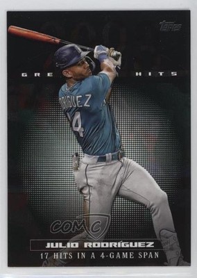 2024 Topps Series 1 2023 Greatest Hits Black 6/299 Julio Rodriguez Rodríguez sc8