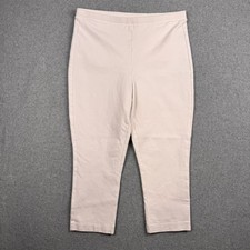 Chicos Pants Size 1 Womens Medium White Capri Fabulously Slimming Crop Stretch