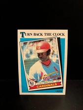 1989 TOPPS LOU BROCK-TURN BACK THE CLOCK-CARDINALS HALL OF FAMER # 662 NICE!!