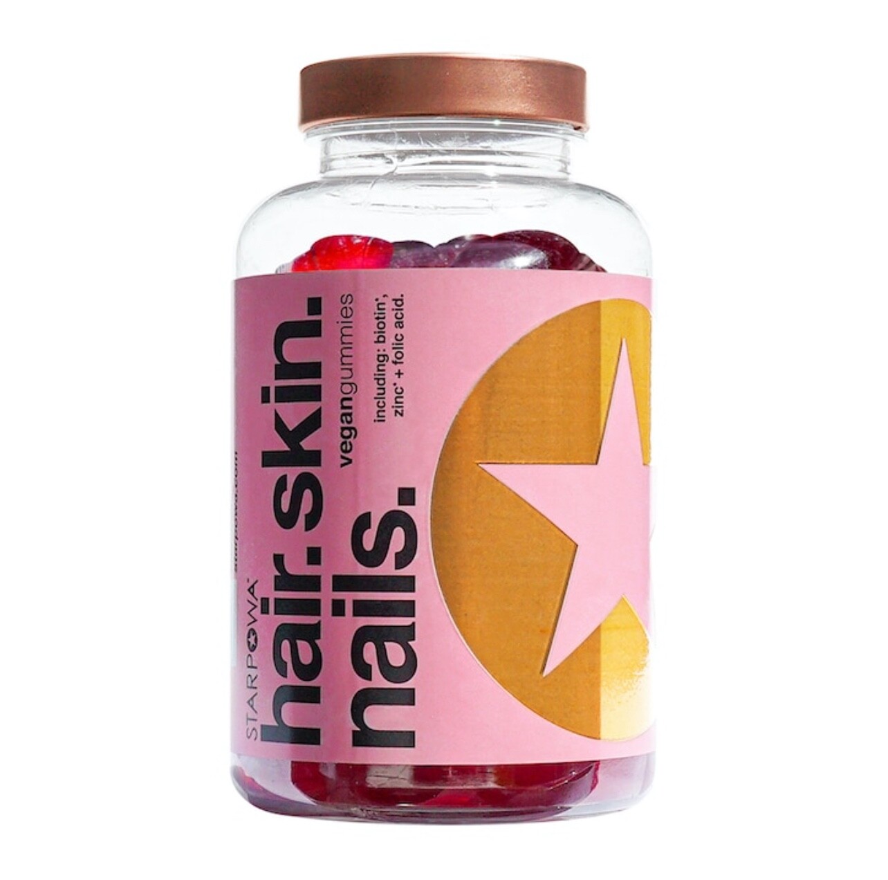 Starpowa Hair Skin Nails 60 Vegan Gummies Expiry 02/2027