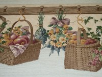 Baskets Wallpaper Border - Weaving Country Gardening on sale Baskets Wallpaper Border - Weaving Country Gardening on sale