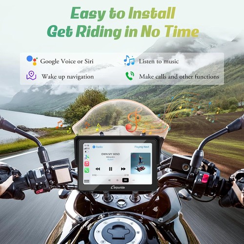 Carpuride W502 Wireless Android Auto per moto touchscreen impermeabile Bluetooth - Foto 4 di 8