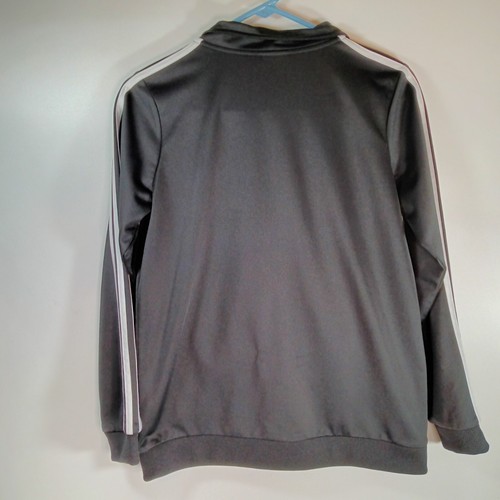 Adidas Track Jacket Three Stripes Black/White Running Youth L 14/16 - Picture 2 of 8