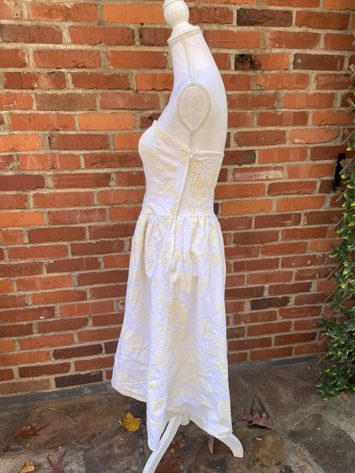 Vestido de té sin tirantes vintage de los 80 Joni Blair formal baile graduación calce acampanado talla 7 Foto 3 de 4