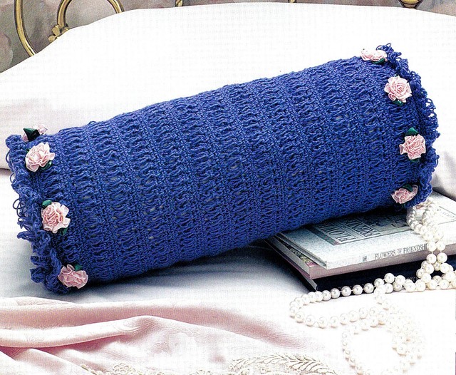 FEMININE Love Knot Bolster Pillow/Decor/Crochet Pattern INSTRUCTIONS