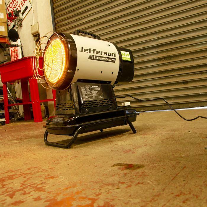 Jefferson IR 75 Infrared Space Heater Workshop Garage Warehouse Oil Point  Pin