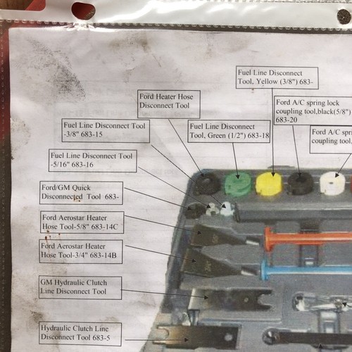 Cal-Van Master Quick Disconnect Tool Kit Fuel AC Hydraulic Coupling Line HRR 683 - Picture 5 of 21