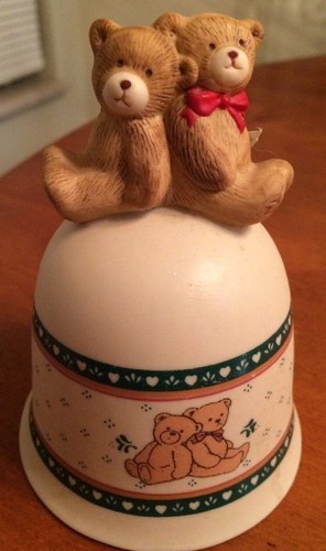 Bear Hand Bell Love One Another 1 Peter 1:22 Enesco 4 1/2" Tall 1989 Gish - Bild 3 von 9