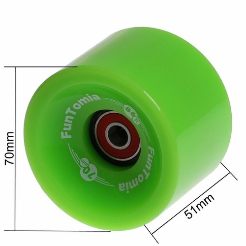 4 Stück FunTomia® Longboard Skateboard Rollen Big Wheels 70x51mm ABEC-9 skaten - Bild 4 von 17