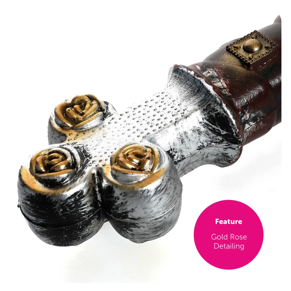 SILVER 28" SWORD GLADIATOR KNIGHTS TOY MEDIEVAL WARRIOR ACCESSORY FANCY DRESS  - Image 4 of 4