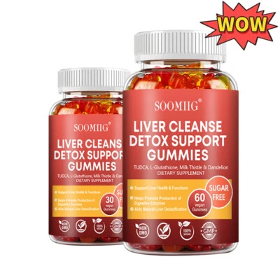 SOOMIIG Liver Support Cleanse Detox Health Formula Powerful Vegan Gummies 30/60ct